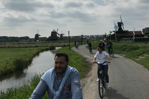 Amsterdam : Visite à vélo des moulins de Zaanse Schans avec guide