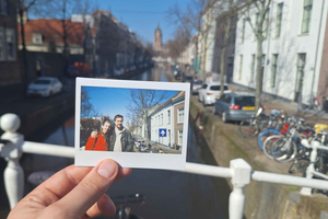 Delft: wandeltour door de oude binnenstad in het Engels + polaroidfoto