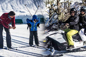 Bariloche: Langlaufkurs + Schneemobilfahrt für 2 Personen am Cerro Otto