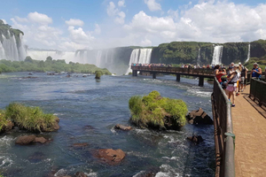 Von Foz do Iguaçu: Tour zu den brasilianischen Wasserfällen und zum Vogelpark