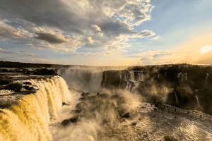 From Foz do Iguaçu: Sunset at the Falls