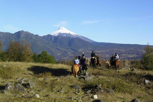 Pucon: Tour a cavallo con sosta alle cascate