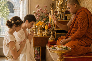 Athen: Buddhistisk bryllupsseremoni med fotoseanse