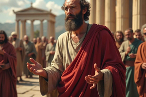 Aposteln Paulus missionsresa i Aten och Korinth