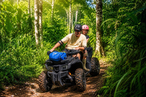 Bali/Munduk: Quad ride, waterfalls & Authentic Cooking Class