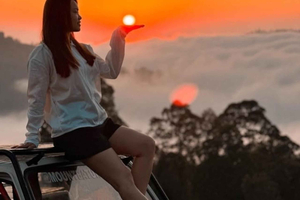Tour en jeep al amanecer por el monte Batur con lava negra y desayuno