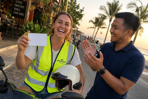 Private Scooter or Manual Motorbike Lesson with Pickup
