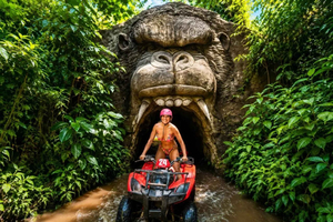 Ubud: Quad ATV Gorilla Cave, Legong Tunnel & Mud Adventure