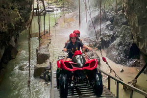 Ubud: Quad ATV Waterfalls & Barong Caves