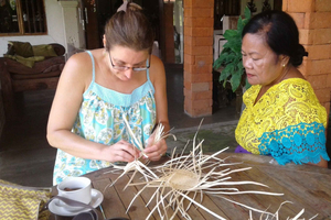 Ubud: Traditionele mandenvlechtles