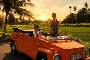 Ubud: tour en VW descapotable con terrazas de arroz y ritual del café