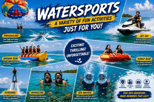 aventura de deportes acuáticos con actividades opcionales