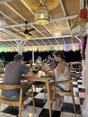 Sunny street cafe