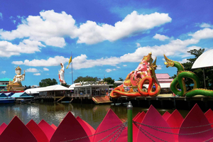 From Bangkok - Chachoengsao Tour and Bang Pakong River Cruise