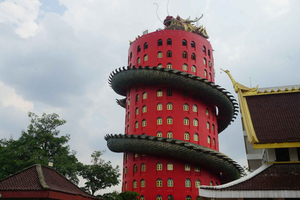 From Bangkok: Don Wai Market, Wat Samphran & Lotus Café Tour