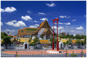 Bangkok : Visite du mont d'or, du château de métal et de la balançoire géante