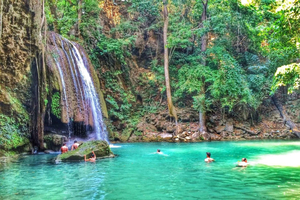 Kanchanaburi and Erawan Waterfall Private Tour