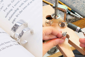Make your own silver ring near BTS Krung Thon Buri