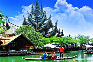 tour guiado al Santuario de la Verdad de Pattaya y a la Isla de los Corales