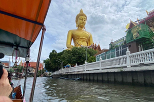 tour privado al Buda gigante y barco de cola larga