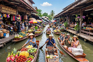 Privat tur i minibus: Flydende marked og Maeklong-markedet