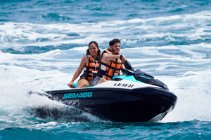 Barcelona: Jetski-rit voor 1 of 2 personen met instructeur inbegrepen