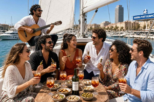 Discover vermouth and live Catalan rumba on a sailboat