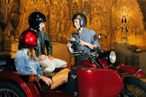 Night Tour on Sidecar Motorcycle