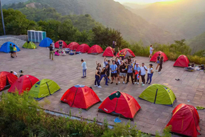 Great Wall Camping Trip with Sunset and Sunrise