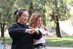 Tai Chi and Kung Fu Class in the park with Souvenir