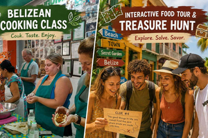 Combo Cooking class & Treasure Hunt in San Pedro Belize