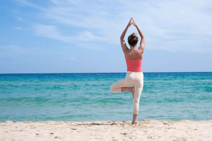 Outdoor Yoga Class at Plage de la Côte des Basques