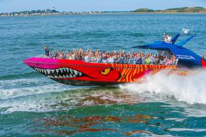Бостон: City Cruises Harbor Codzilla High Speed Thrill Boat