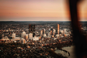 Boston : Excursion en hélicoptère au coucher du soleil