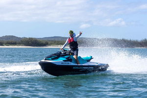 Brisbane: Aventura de 4 horas de jet ski às Ilhas Moreton Bay