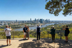 tour met verhalen over natuur, oorlog en de stad vanaf Mount Coot-tha