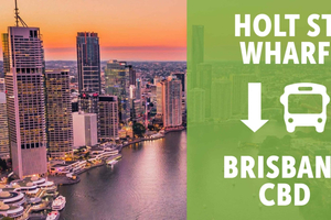 TANGALOOMA: HOLT ST WHARF NAAR BRISBANE CBD SHUTTLE (ENKELE REIS)