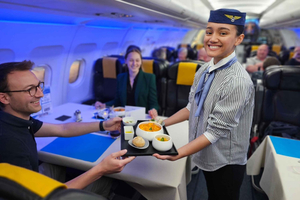 Meal in an airplane in the heart of Brussels