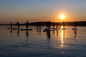 Lake Balaton: Sunset SUP Tour along the Tihany National Park