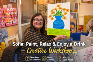 Centro de Sofía: estilo de pintura libre con bebidas para 2