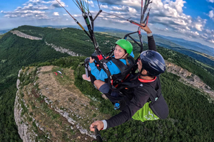 Tandem Paragliding Flight near Veliko Tarnovo