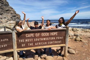 Cape Peninsula sunset tour alongside of mountain and ocean