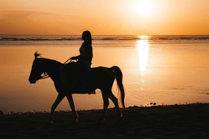 Kaapverdië: paardrijden bij zonsondergang op het strand en in de woestijn, met foto's
