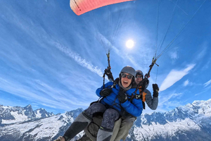 Customizable paragliding flight over Mont Blanc