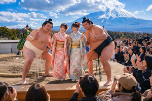 Lake Yamanaka: sumo-show en kimono-ervaring bij Mount Fuji