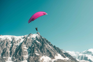 Tandem-Gleitschirmflug, Sprung über Chamonix