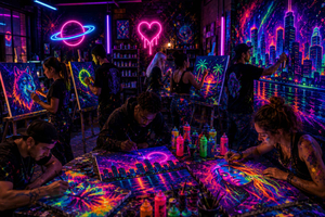 Neon Blacklight Painting Workshop