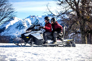 Santiago: Cajón del Maipo Snowmobile Tour with Pickup
