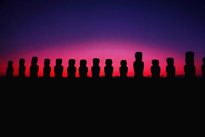 Sunrise at the Ahu Tongariki: The Awakening of the Moai