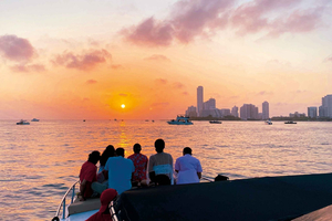 Magic Sunset in the Cartagena Bay with a Boat Party
